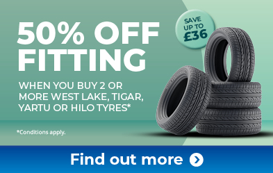 Half Price Fitting on Selected Budget Tyres